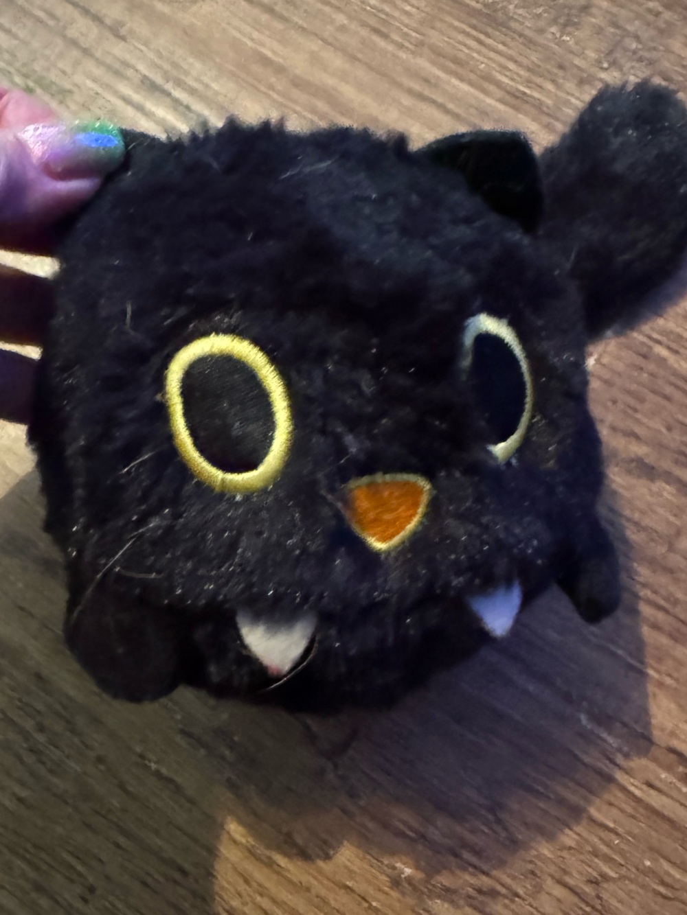 Bark Box L black cat rip & reveal dog toy